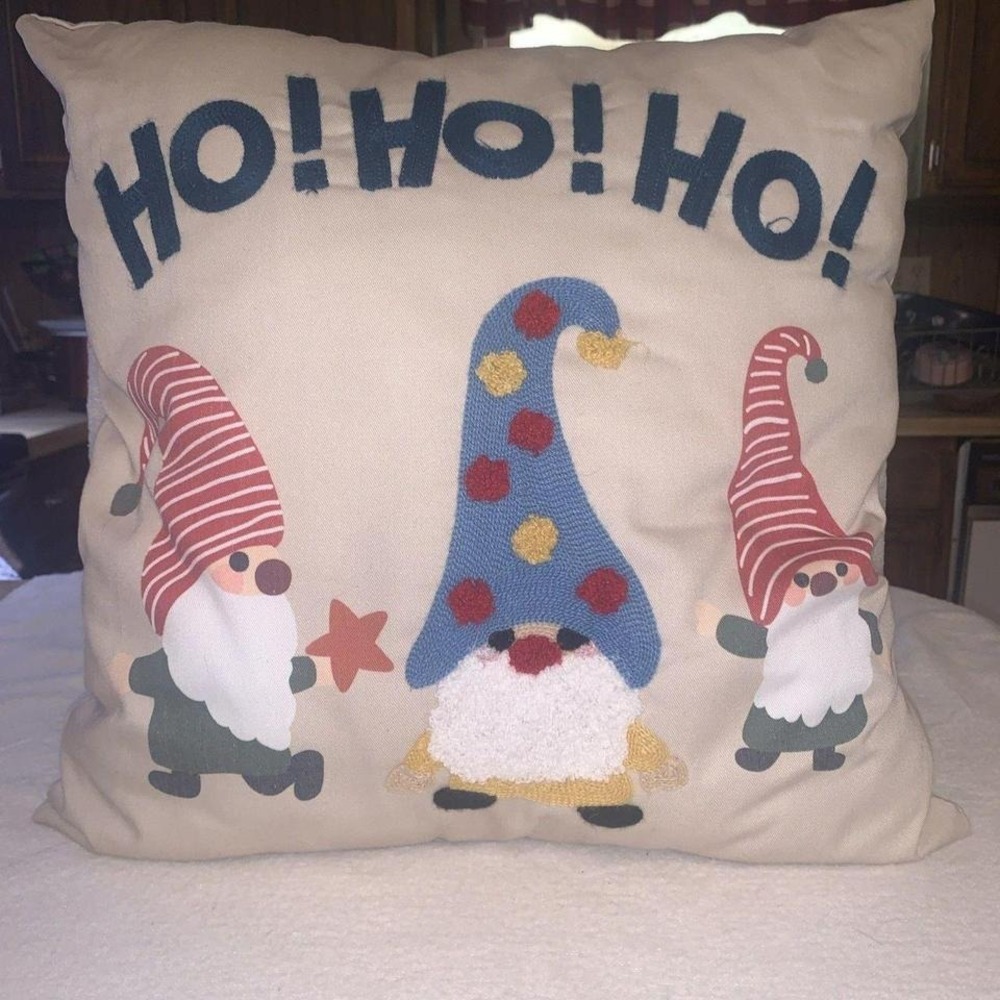 Knone /Elf Christmas Pillow 18x18 square
